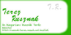 terez rusznak business card