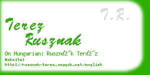 terez rusznak business card